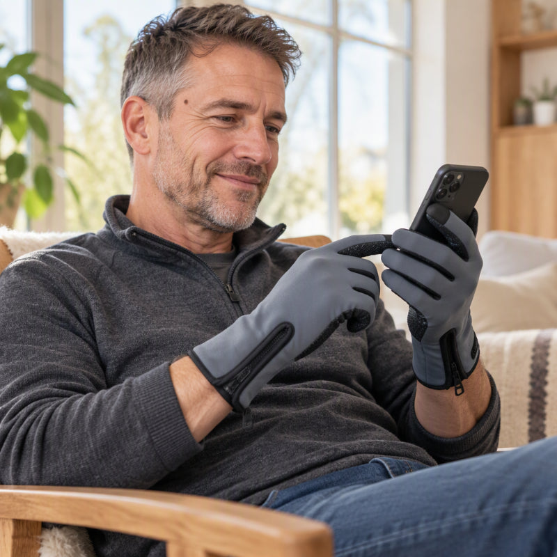 Gants de cyclisme thermiques d'hiver avec doigts compatibles écran tactile