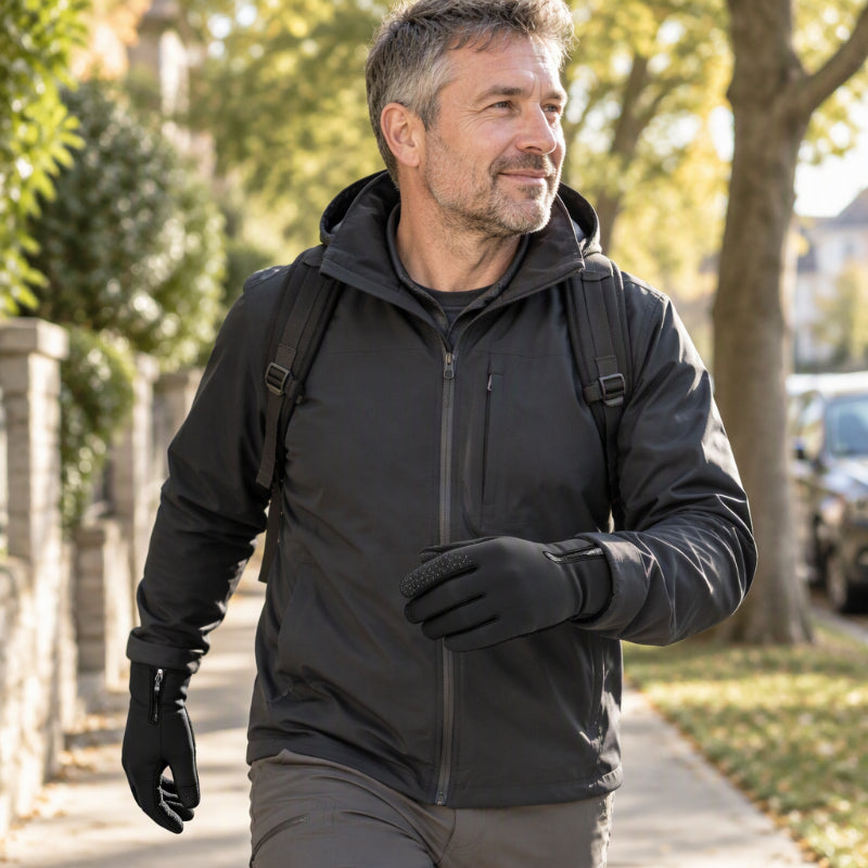 Gants de cyclisme thermiques d'hiver avec doigts compatibles écran tactile