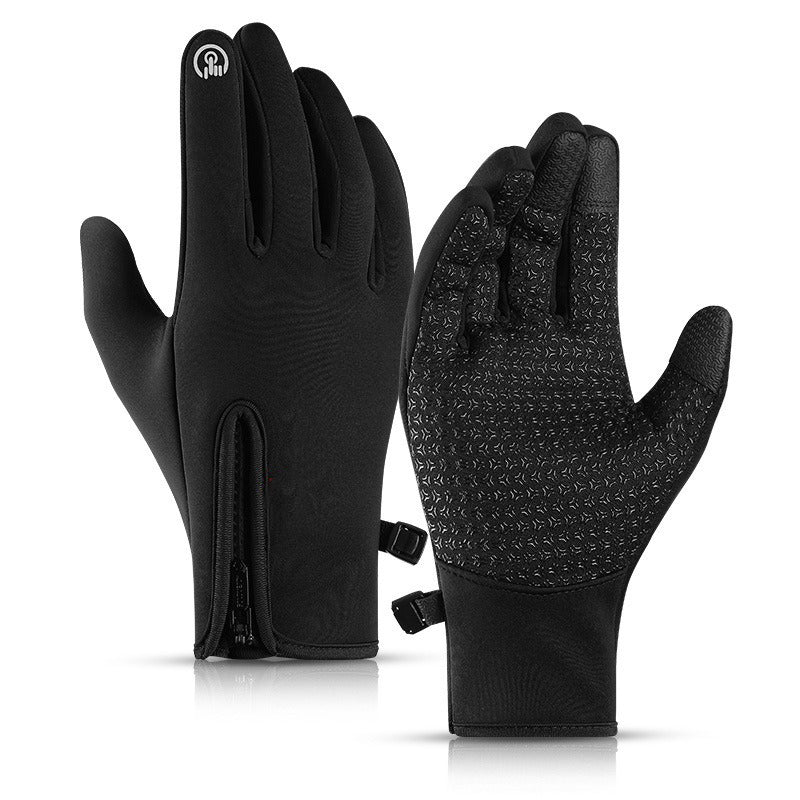 Gants de cyclisme thermiques d'hiver avec doigts compatibles écran tactile