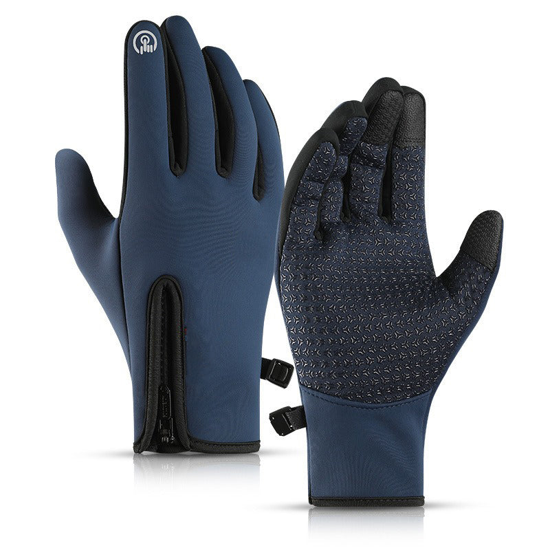 Gants de cyclisme thermiques d'hiver avec doigts compatibles écran tactile