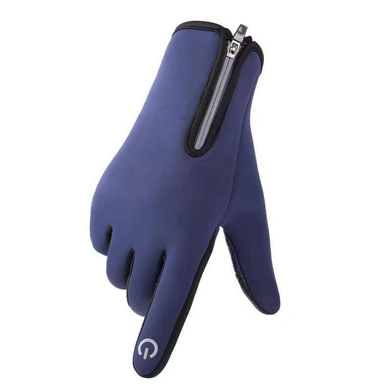 Gants de cyclisme thermiques d'hiver avec doigts compatibles écran tactile