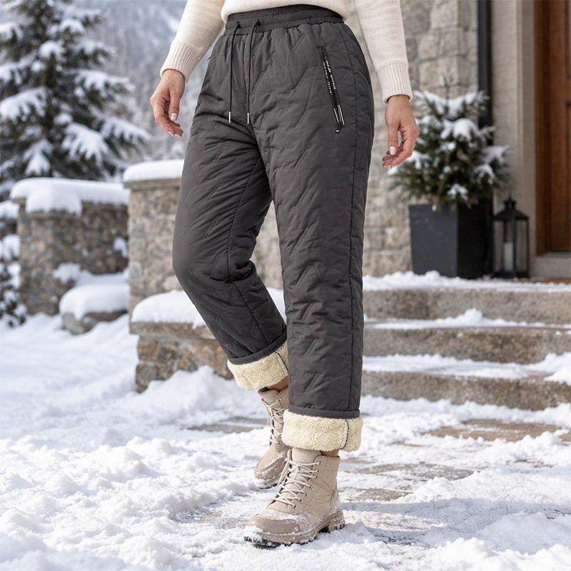 Warme Winterhosen für Damen mit dickem Plüschfutter