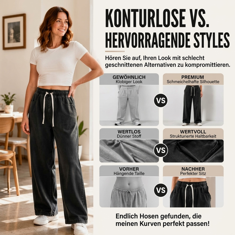 Wärmegefütterte geradbeinige Denim-Jeans für Damen
