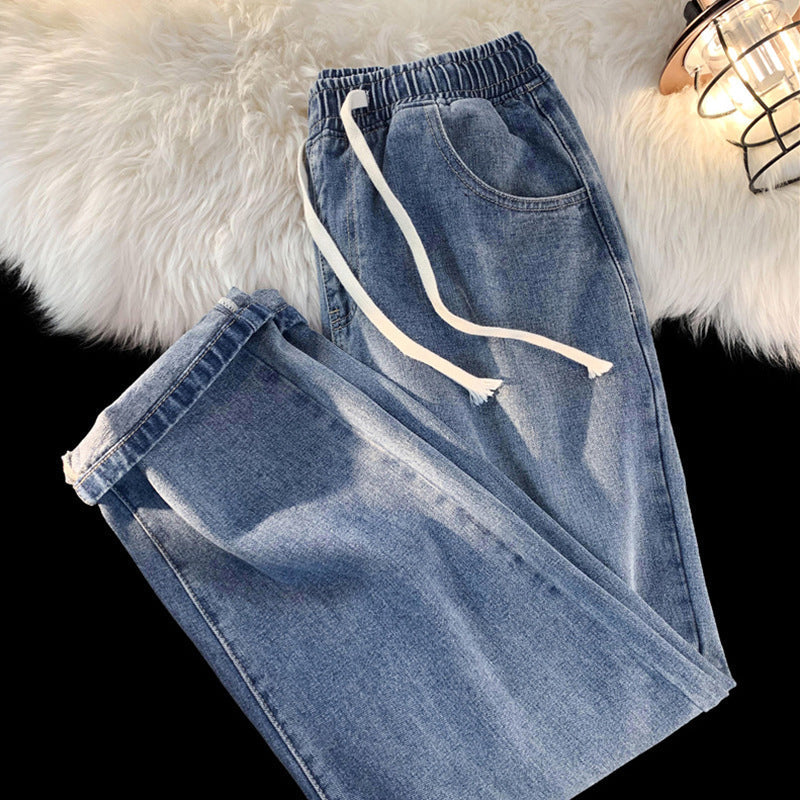 Wärmegefütterte geradbeinige Denim-Jeans für Damen
