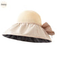 🏝️Składany kapelusz przeciwsłoneczny ze wstążką anty-UV👒