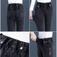 Elastyczne, ciepłe, pluszowe jeansy skinny dla kobiet
